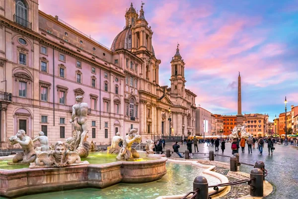 Navona Square Rome Barberini and Bernini Italy Fountains